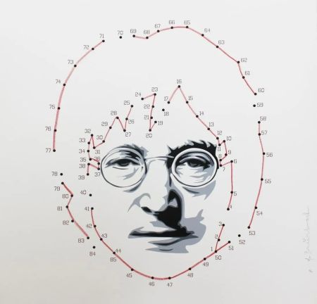 多数の Mr Brainwash - Connecting Lennon (Red)