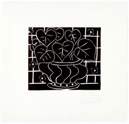 リノリウム彫版 Matisse - Corbeille de bégonias I
