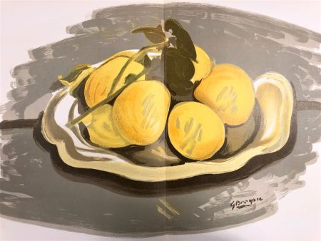 リトグラフ Braque - Corbeille de fruits