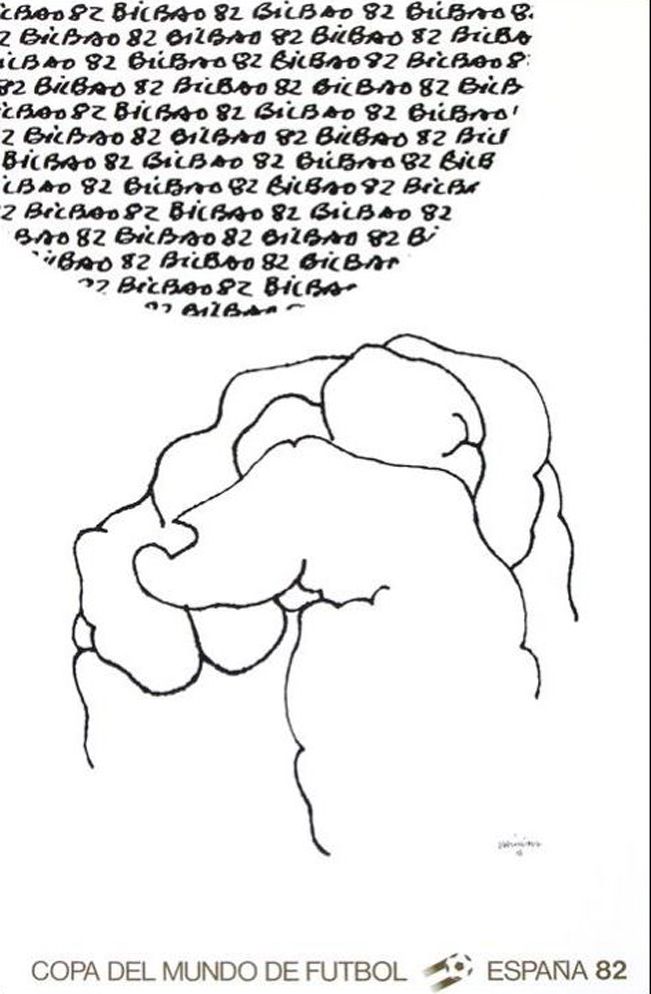 リトグラフ Chillida - Coupe du Monde 82 - Espagne