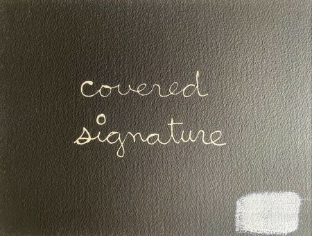 シルクスクリーン Vautier - Covered signature