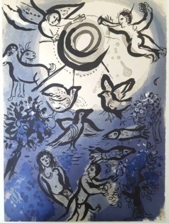 リトグラフ Chagall - Creation - Adam and Eve