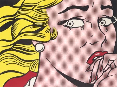 リトグラフ Lichtenstein - Crying Girl