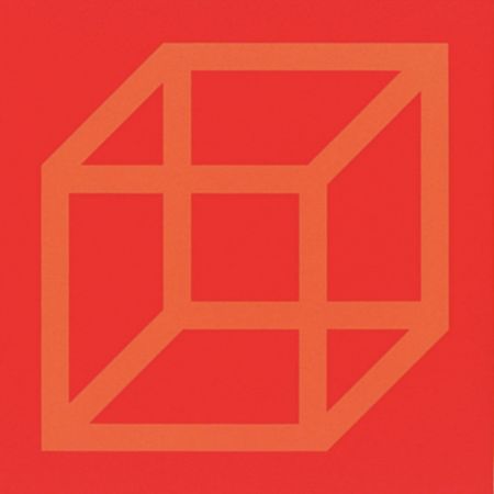 リノリウム彫版 Lewitt - Cubes in Color on Color (Yellow/Red)_copy