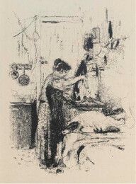 リトグラフ Vuillard - Cuisine. Recueil de 117 recettes. Illustré par Edouard Vuillard (6 lithographies originales), André Dunoyer de Segonzac (6 eaux-fortes originales), André Villeboeuf (6 eaux-fortes originales)