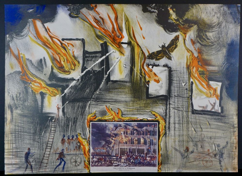 リトグラフ Dali - Currier & Ives Fire! Fire! Fire!