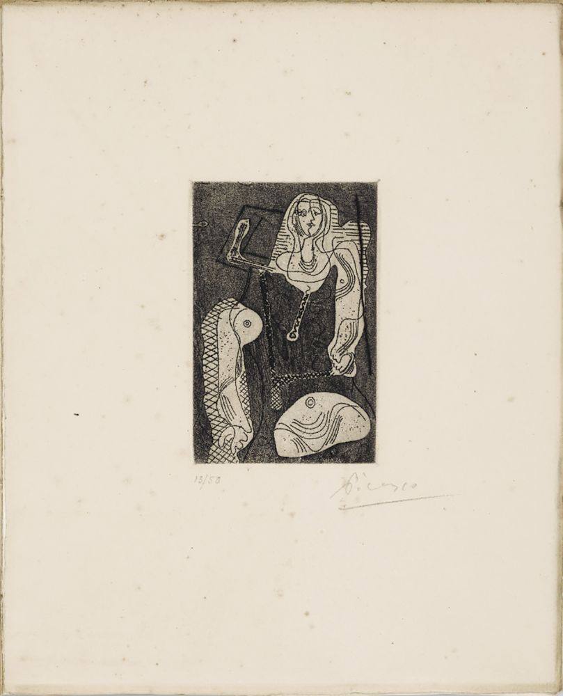 エッチング Picasso - C.Zervos. PICASSO ŒUVRES 1920-1926. Cahiers d’Art », 1926. 1/50 avec l'eau-forte originale signée.
