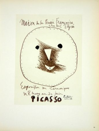 リトグラフ Picasso (After) - Céramiques 