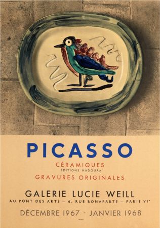 リトグラフ Picasso (After) - Céramiques - Galerie Lucie Weill, 1967