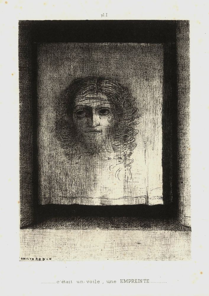 リトグラフ Redon - C'était un voile, une empreinte