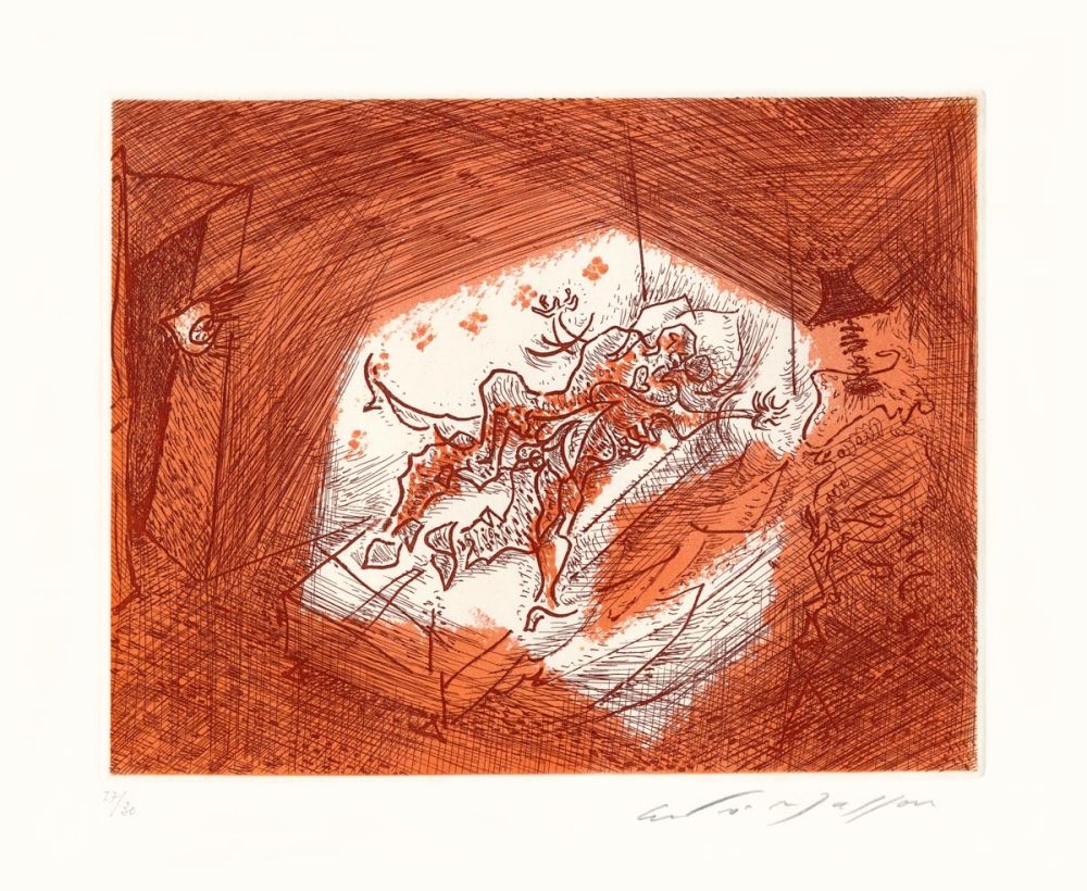 エッチング Masson - Dans l'alcôve