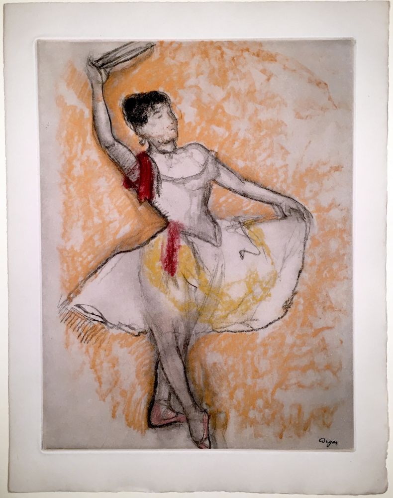 エッチングと　アクチアント Degas - Danseuse au tambourin (1882)
