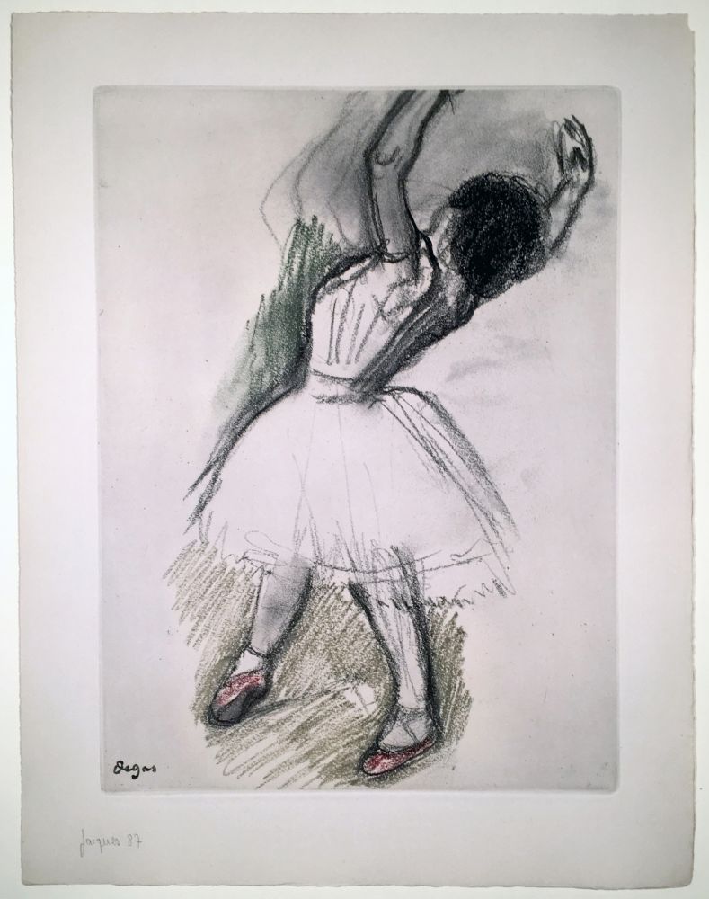 エッチングと　アクチアント Degas - Danseuse (étude, vers 1880)