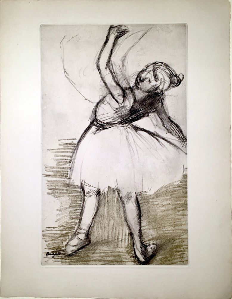 エッチングと　アクチアント Degas - Danseuse (étude, vers 1880)