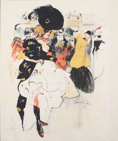 リトグラフ Villon - Danseuses au Moulin Rouge, 1899
