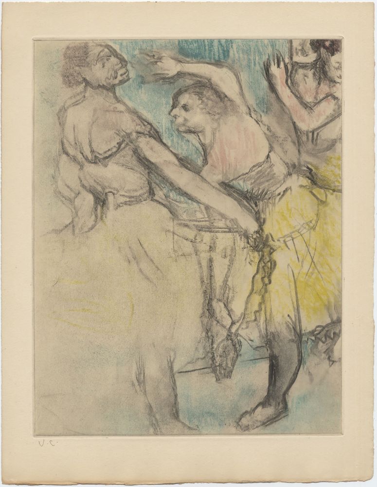 エッチングと　アクチアント Degas - Danseuses à l'Opéra (étude, vers 1880)