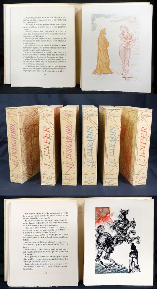 挿絵入り本 Dali - Dante : LA DIVINE COMÉDIE. 6 volumes. 100 planches couleurs (1959-1963).