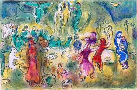 リトグラフ Chagall - Daphnes and Chloé, Planche XLI