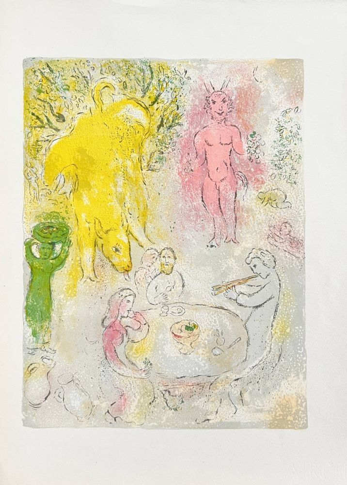 リトグラフ Chagall - Daphnes and Chloé, planche XXIII