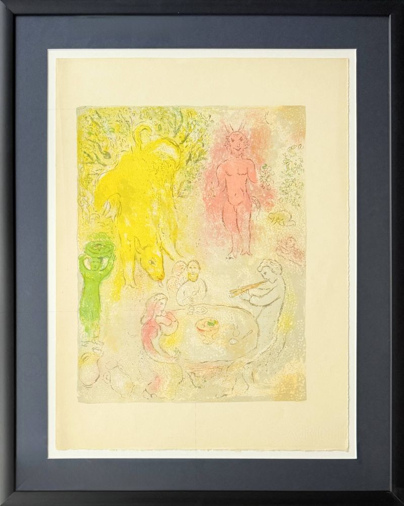 リトグラフ Chagall - Daphnes and Chloé, Planche XXIII (trial proof)