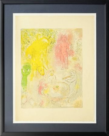 リトグラフ Chagall - Daphnes and Chloé, Planche XXIII (trial proof)