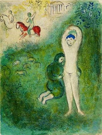 リトグラフ Chagall - Daphnis et Gnathon