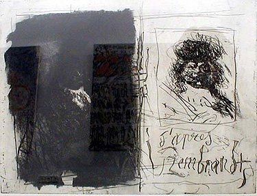エッチングと　アクチアント Clavé - D'apres Rembrandt I-I