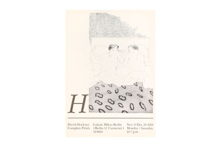 掲示 Hockney - David Hockney Complete Prints. Poster, 1968.