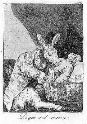 エッチングと　アクチアント Goya - De que mal morirà?