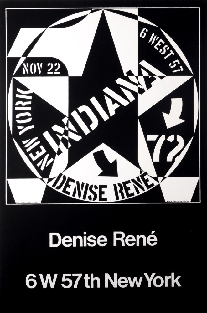 リトグラフ Indiana - Denise René - Hand-signed