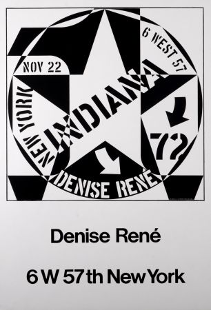 リトグラフ Indiana - Denise René - Hand-signed