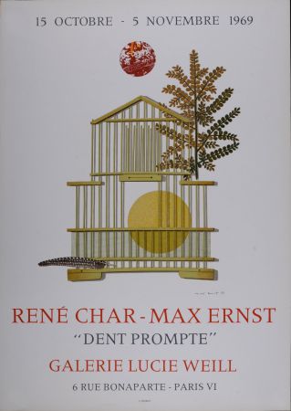 リトグラフ Ernst - Dent Prompte, Galerie Lucie Weill, 1969
