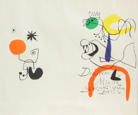 リトグラフ Miró - DERRIER LE MIRROIR