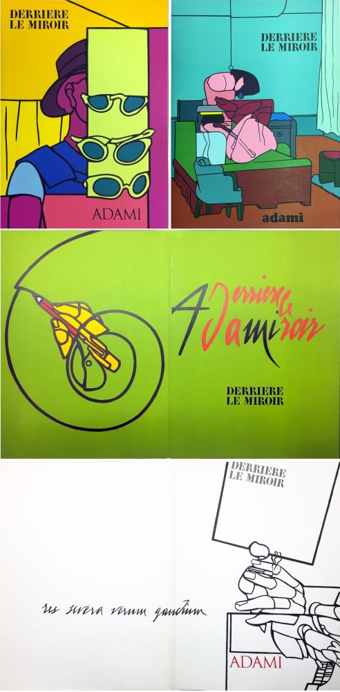挿絵入り本 Adami - DERRIÈRE LE MIROIR. ADAMI. Collection complète des 5 volumes de la revue consacrés à Valerio Adami (de 1970 à 1980).