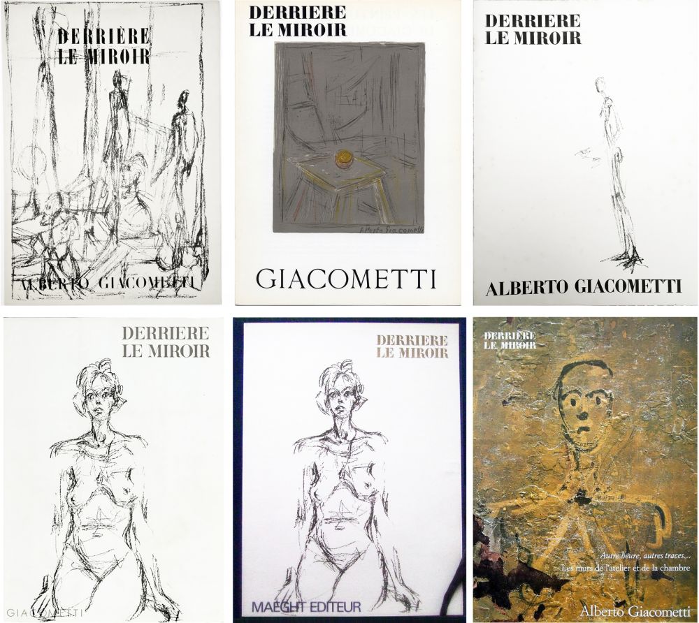 挿絵入り本 Giacometti - DERRIÈRE LE MIROIR. COLLECTION COMPLÈTE DES NUMÉROS CONSACRÉS À A. GIACOMETTI (1951-1979)
