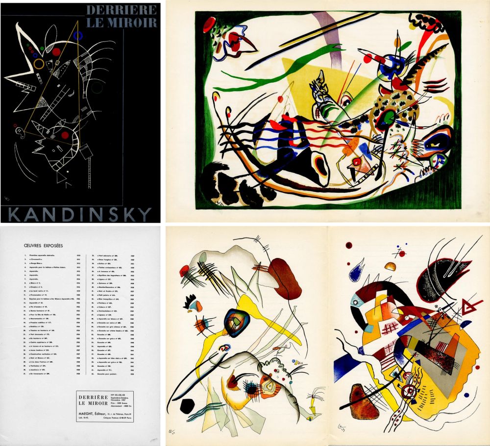 挿絵入り本 Kandinsky - DERRIÈRE LE MIROIR N°101-102-103. KANDINSKY. Sept-Oct-Nov. 1957. 6 lithographies en couleurs.