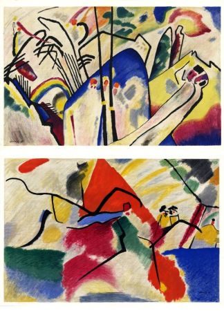 挿絵入り本 Kandinsky - DERRIÈRE LE MIROIR N° 77-78. KANDINSKY. Période dramatique 1910-1920. 2 lithographies en couleurs (Juillet 1955)