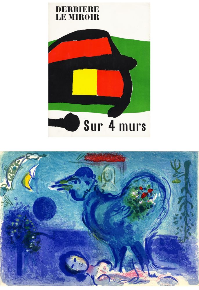 挿絵入り本 Chagall - Derrière le Miroir n° 107-108-109. SUR 4 MURS. PAYSAGE AU COQ (1958)