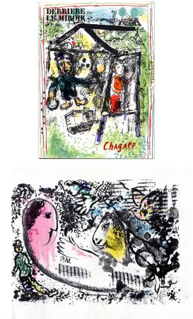 挿絵入り本 Chagall - Derrière Le Miroir n° 182 - CHAGALL. 1969. 2 LITHOGRAPHIES ORIGINALES EN COULEURS