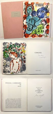 挿絵入り本 Chagall - Derrière Le Miroir n° 198 - DE LUXE SIGNÉ PAR CHAGALL. 3 Lithographies originales (1972)
