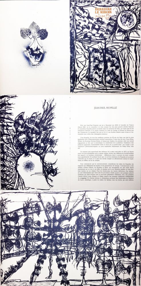 挿絵入り本 Riopelle - Derrière le Miroir n° 232. 9 LITHOGRAPHIES ORIGINALES (1979).