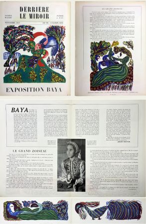 挿絵入り本 Baya - Derrière le Miroir n° 6. BAYA. 6 lithographies en couleurs (( pour l'exposition de 1947 à la Galerie Maeght) TIRAGE ORIGINAL