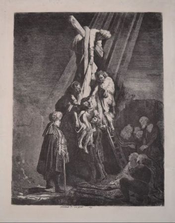 彫版 Rembrandt - Descending From The Cross