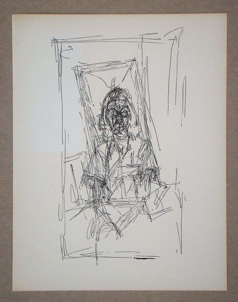 リトグラフ Giacometti - Dessin, 1954