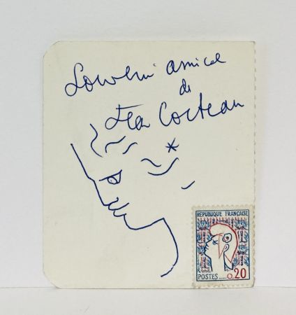 技術的なありません Cocteau - Dessin au stylo bille. circa 1961. 