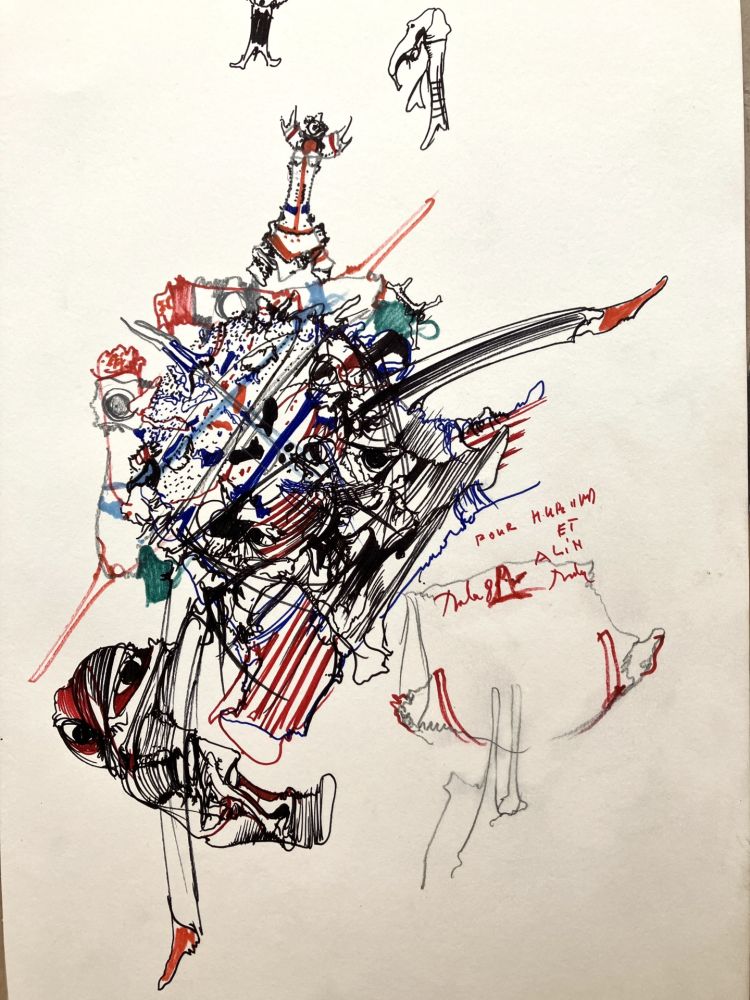 技術的なありません Dado - Dessin aux feutres et crayon sur papier. 1986. 