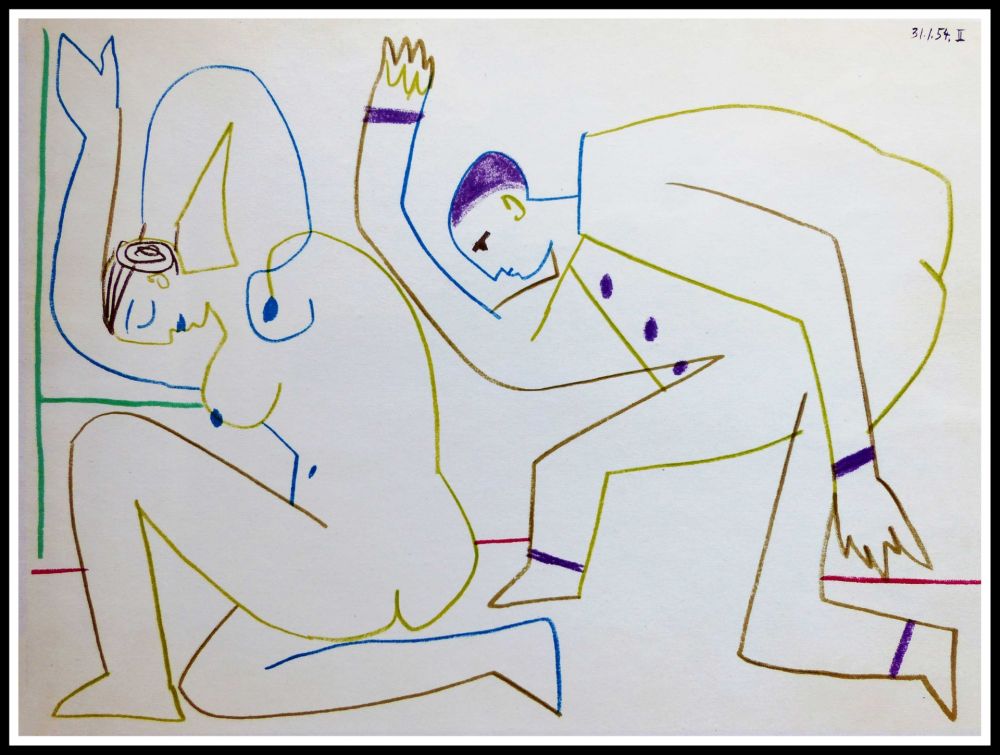 リトグラフ Picasso (After) - DESSINS DE VALLAURIS VIII