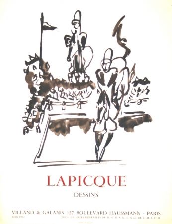 リトグラフ Lapicque - Dessins  Exposition Villand Galanis Paris 