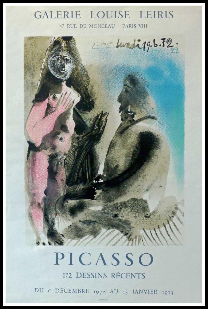 掲示 Picasso - DESSINS PICASSO, GALERIE LOUISE LEIRIS 