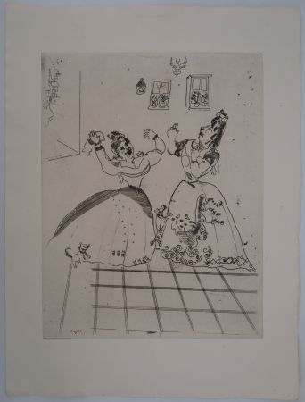 彫版 Chagall - Deux danseuses slaves (Dames charmantes et charmantes à tous égards)